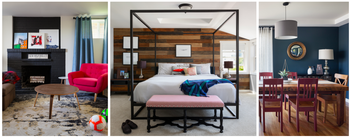 Virtual Bedroom Interior Design - Bailey's Bold & Colorful Bedroom (a
